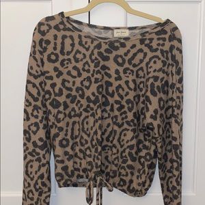 cheetah print sweater